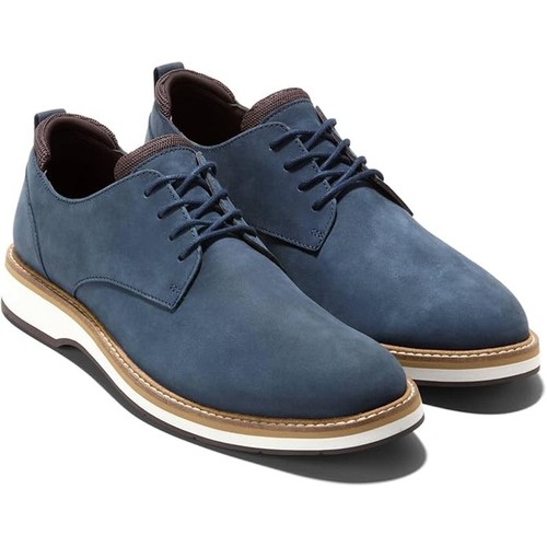 Derby uomo Osborn in pelle Cole Haan nuovi con etichette, blu - taglia 9,5