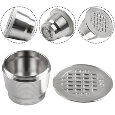 Replacement Non-Alcoholic Drinks Coffee Capsule Steel Filter Mesh Silver