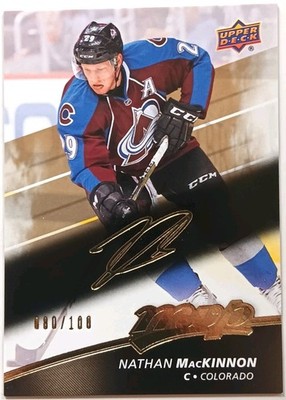 2017-18 UD MVP High Series Gold Script Nathan MacKinnon /100 Colorado Avalanche