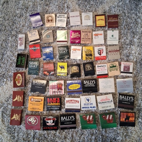 Lot of 50+ Struck/Unstruck Matchbooks Casinos Hotels Clubs Restaurants Vintage