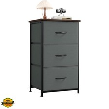 Dresser for Bedroom with 3 Drawers, Storage Organizer Chest of Drawers with R...