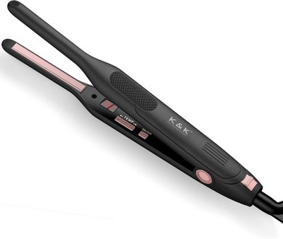 K&K Mini Professioneller Haarglätter Glätteisen für Kurze Haar Bart und Pony 15S