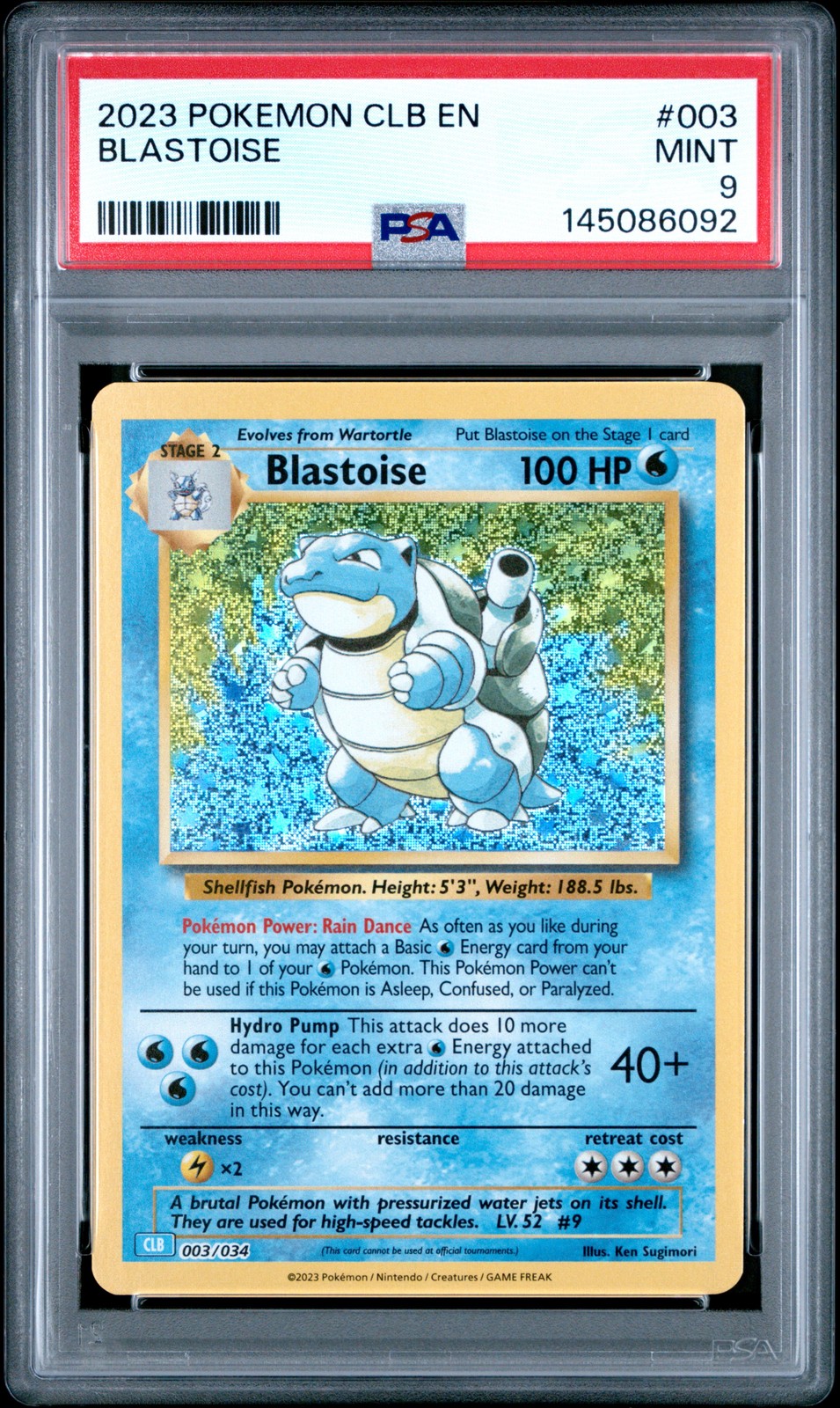 2023 #003 BLASTOISE PSA 9