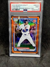 2024 Bowman Draft Cam Smith 1st Chrome True ORANGE Refractor /25 PSA 9