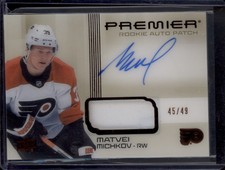 2024-25 Premier Matvei Michkov Rookie Patch Auto RPA RC SSP /49
