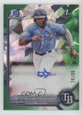 2022 Bowman Chrome Green Atomic Refractor 74/99 Estanli Castillo Auto 11qy
