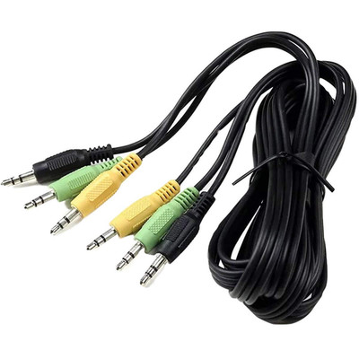 Replacement 3.5mm 1/8'' TRS Stereo 3 to 3 Mini Jack Color Coded Audio Cable Co...