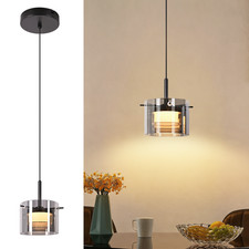 Pendelleuchte LED Glas 160cm Höhenverstellbar für Wohnzimmer Schlafzimmer Flur