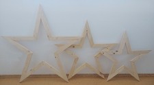 Weihnachtsstern, Deko-Stern aus Holz, 68, 81 oder 99 cm mit / ohne Beleuchtung