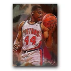 Rick Mahorn Art Card Limited 17/50 Edward Vela Signed (Detroit Pistons)