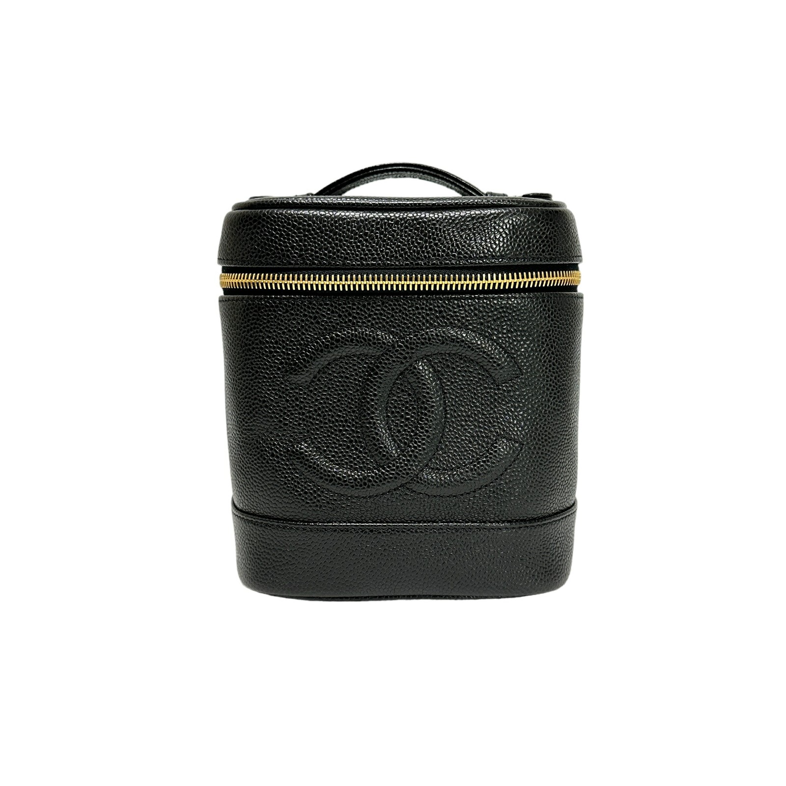 CHANEL Black Grained Calfskin Vanity Bag 12936