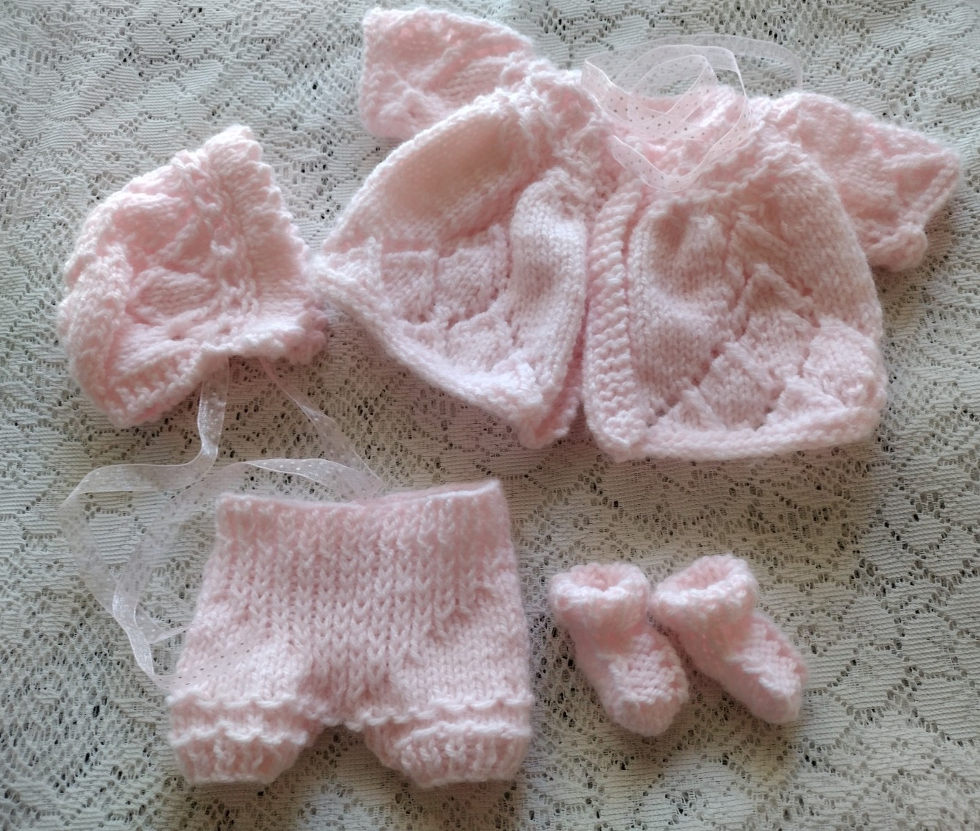 Pink Matinee Set For Vintage Baby Doll 11- 13" Fit Asthon Dr