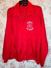 VINTAGE ALCOA Warrick Operations Fire Department Brigade jacket windbreaker Red