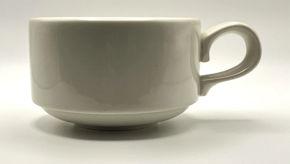 Juego de 2 tazas jumbo Homer Laughlin blancas para restaurante hechas en EE. UU. Foto 4 de 4