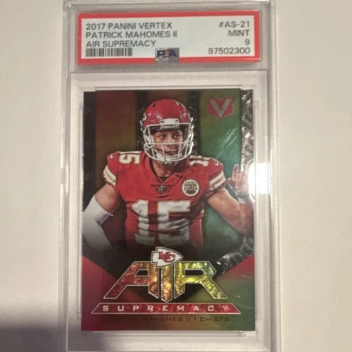 2017 Panini Vertex Air Supremacy Patrick Mahomes II AS-21 Rookie PSA 9 Chiefs