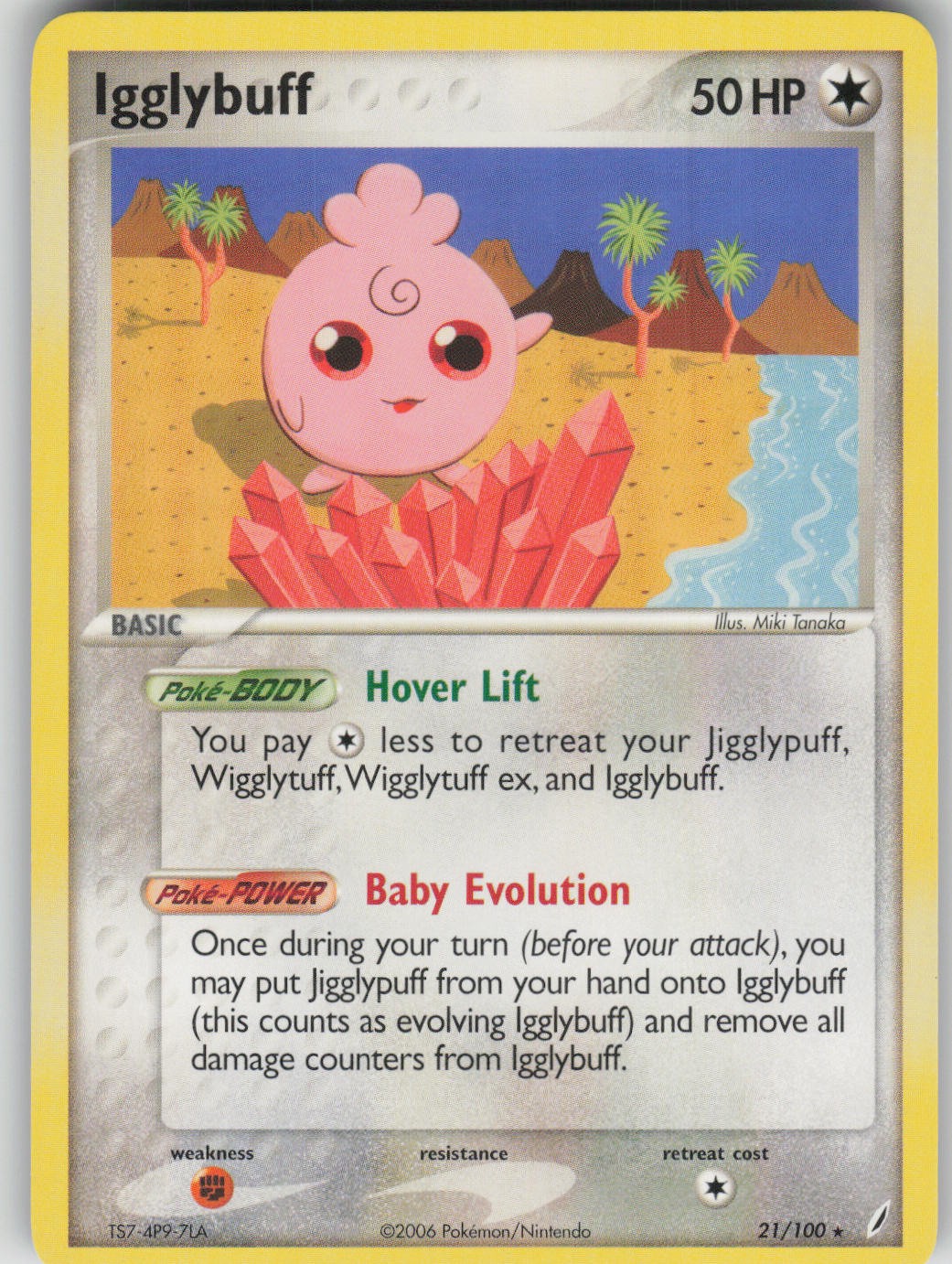 Pokemon TCG Igglybuff Rare Crystal Guardians 21/100