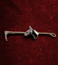 Vintage Stratton Golden Horse Head Riding Cro...