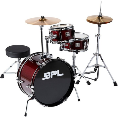 #ad Sound Percussion Labs Lil#x27; Kicker 3 Piece Junior Drum Set Dark Red $224.99
