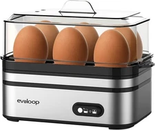 6 Egg Electric Cooker Rapid Egg Poacher Soft Medium Hard Boiled Omelet