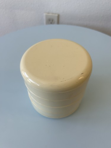 Vintage InterDesign Swivel Desk top Jewelry Trinket Organizer 5.25"x5.25" Cream - Picture 3 of 5