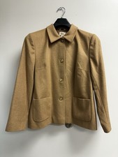 Talbots Wmns VTG Tan Camel Hair Blazer Jacket Size 16 Italy Quiet Lux Old Money