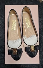 FERRAGAMO Varina Patent Leather Ballet Flats 6C