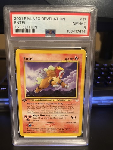 Entei (1st Edition) graded PSA 8 for sale on eBay