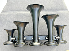 Nathan Airchime K5LA Train Horn, refurbished, powder coated black.