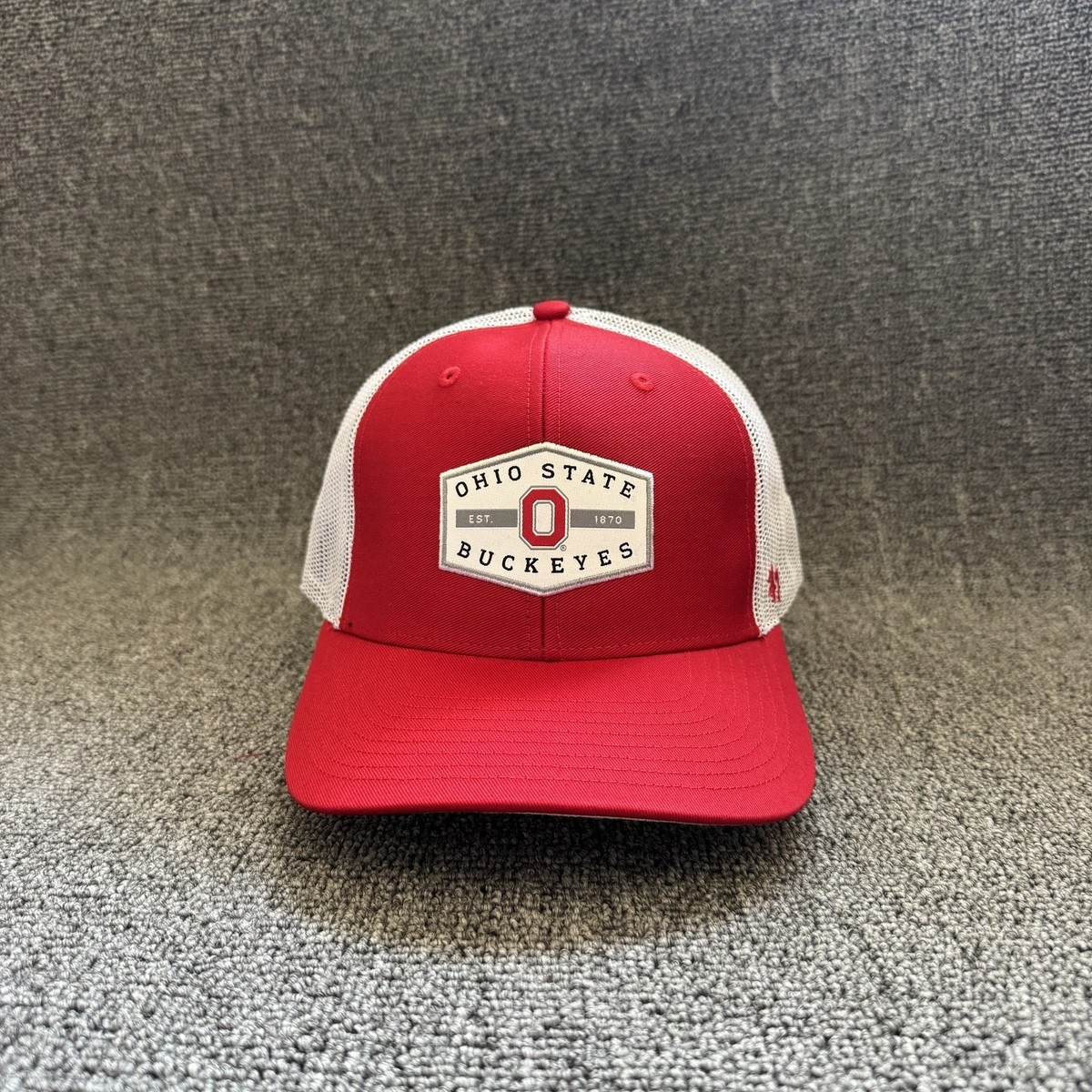 '47 Brand Ohio State Buckeyes Trucker Snapback Red White One Size Hat