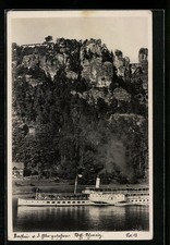 Ansichtskarte Bastei a.d. Elbe, Dampfer Leipzig 