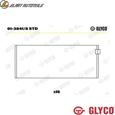 PLEUELLAGER 01-3841/8 STD FÜR AUDI PT 3.6L AEW 3.7L 8cyl V8 