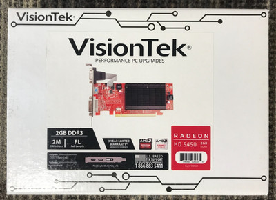 VisionTek AMD Radeon HD 5450 2GB DDR3 Graphics Card VGA HDMI DVI