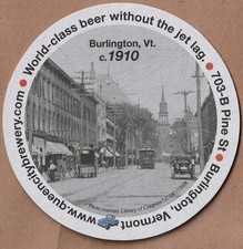 Queen City Brewery  Beer Coaster Burlington V...