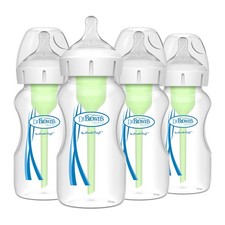 Dr. Brown's Natural Flow Anti-Colic Options Wide-Neck Baby Bottles 9 oz/270 mL