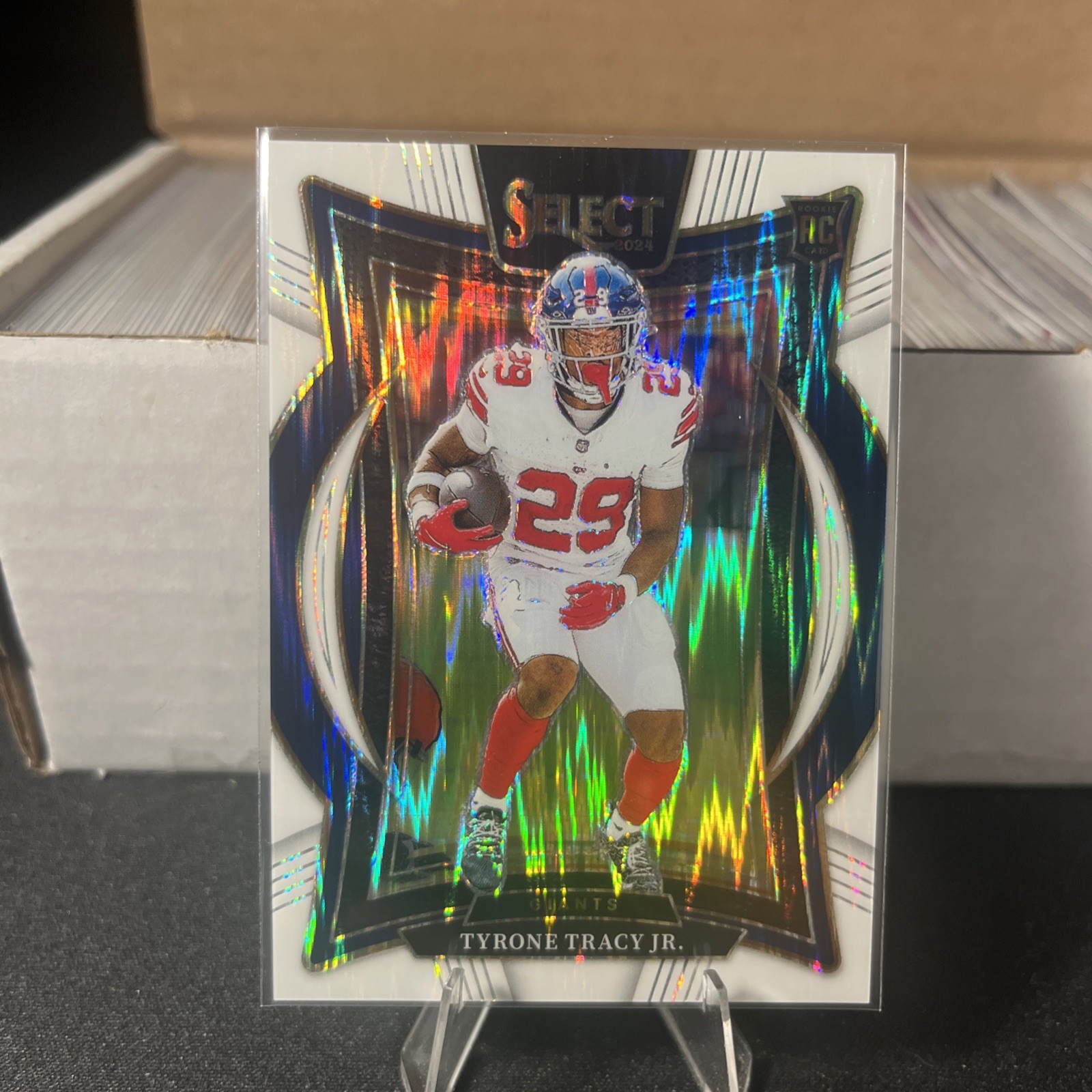2024 Panini Select - Concourse Tyrone Tracy Jr. #61 White Shock Prizm /199 (RC)