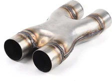 Richeer 2.5 Inch Exhaust X Pipe, 2.5" Inlet inch exhaust x pipe, silvery 