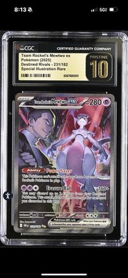 TEAM ROCKETS MEWTWO EX 231/182 Pokemon CGC 10 PRISTINE 2025