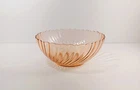Vintage Depression Glass 9" Bowl Arcoroc Rosaline Pink Swirl Glass France