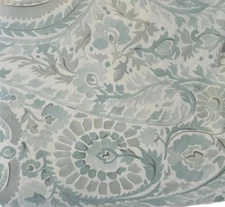 POTTERY BARN PAINTERLY FLORAL SCROLL PAISLEY BLUE/GRAY SET OF 2 PILLOW SHAMS