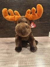 Ty Beanie Buddies Chocolate Moose Stuffed Plush 13" 1999 Retired Buddy Baby Tags