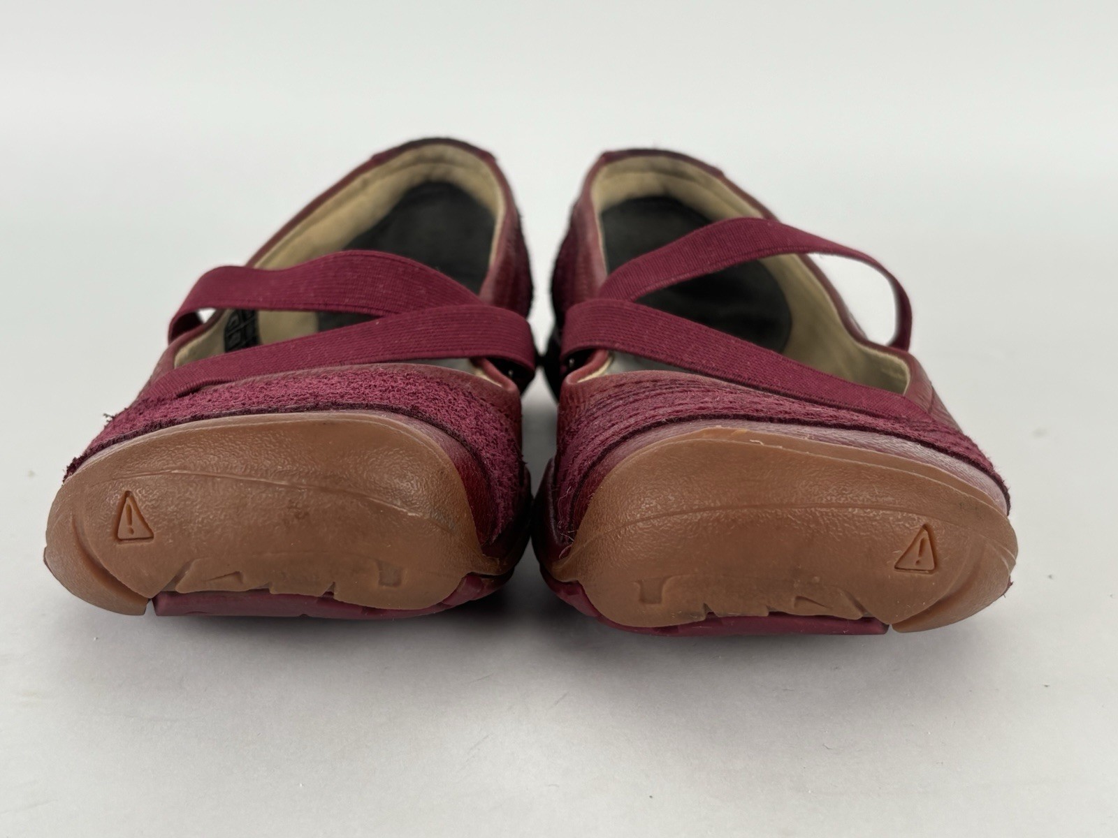 Scarpe Keen Rivington CNX rosse in pelle piatta Mary Jane da donna taglia 7