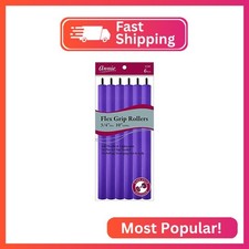 Annie Flex Grip Hair Rollers, Purple, 6 Count