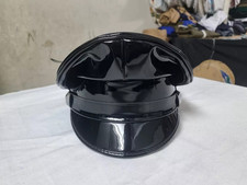 Premium Cap Finest Soft Shinny Pvc Muir Cap Peaked Cap Biker Cap Officer Cap