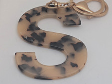Large Monogram Letter "S" Exotic Print Keychain