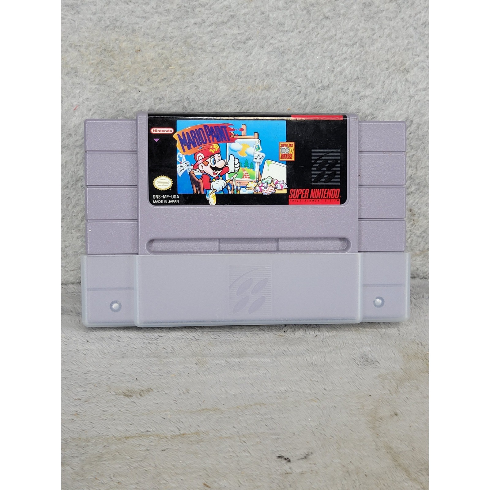 Vintage Nintendo Mario Paint Super SNES Game Cartridge SNS-MP-USA 5.25 ...
