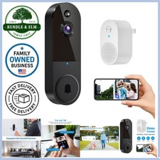 Wireless 1080p Video Doorbell Camera Night Vision Motion Detection Two Way Audio