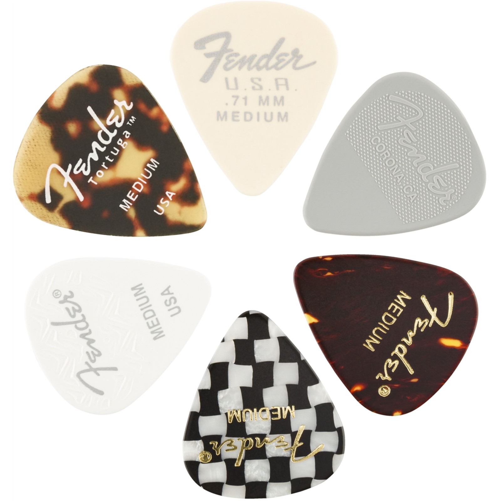 Fender 351 Picks Material Medley Medium - Plektren Set 2190₽