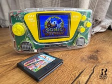 SEGA Game Gear Crystal Yellow, Re-capped, IPS Screen, USB C, Stereo, Sonic 2 inc