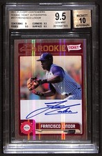 2011 Playoff Contenders Rookie Ticket Auto Francisco Lindor #RT7 BGS 9.5 Gem Mt