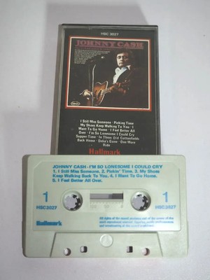 Johnny Cash I'm So Lonesome I Could Cry MC Hallmark HSC 3027 Country Tape